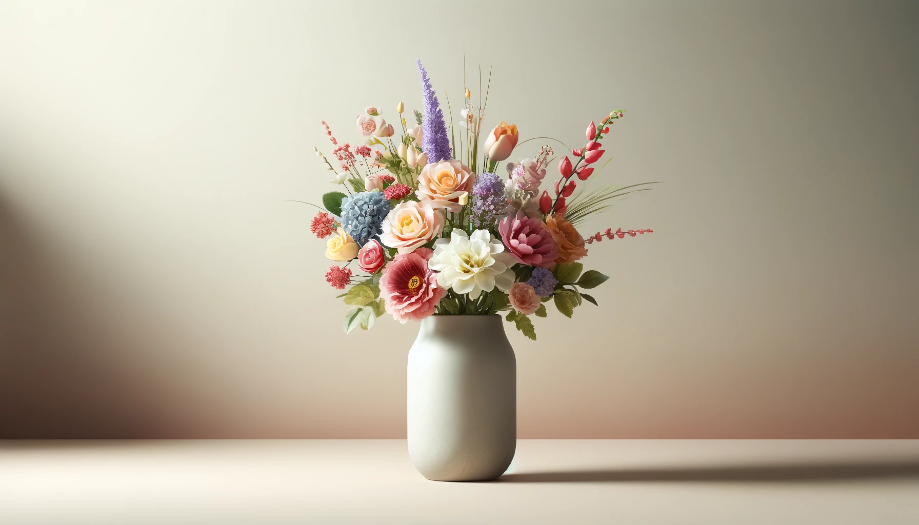 Artificial Flowers in Vase