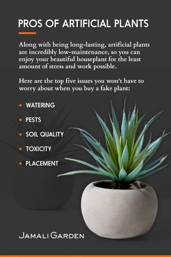 Pros of Artificial plant