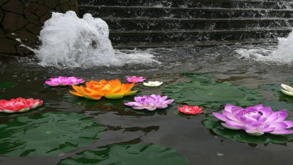 What are the different colors available for artificial lotus flowers?