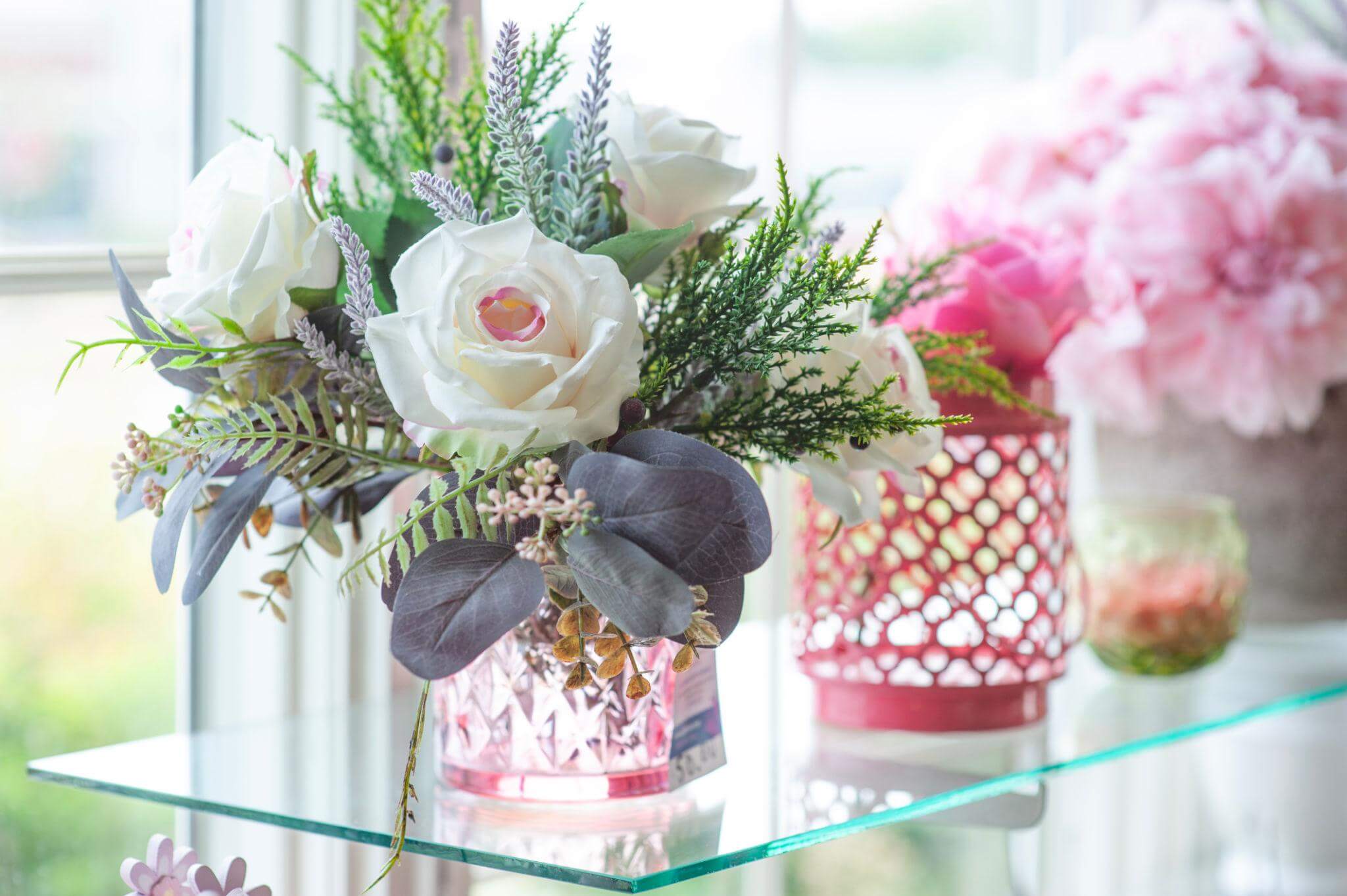 Artificial flower arranging for beginners step-by-step example